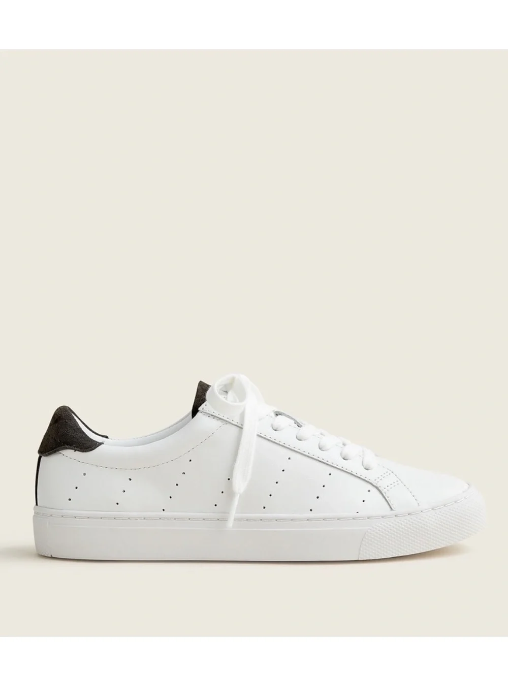 J. Crew Saturday Leather Sneakers with Suede Dark Slate Heel Tab